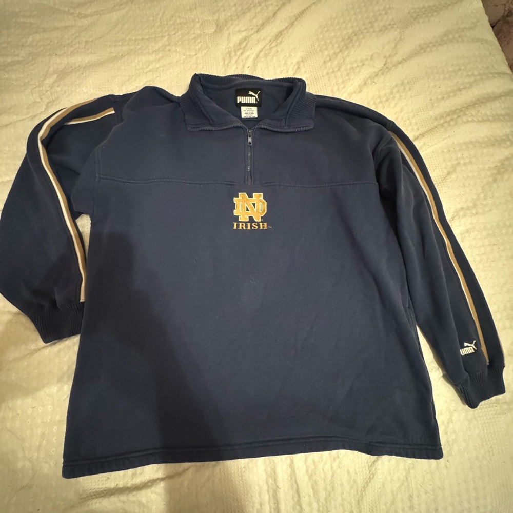 Notre Dame Blue Pullover with Logo